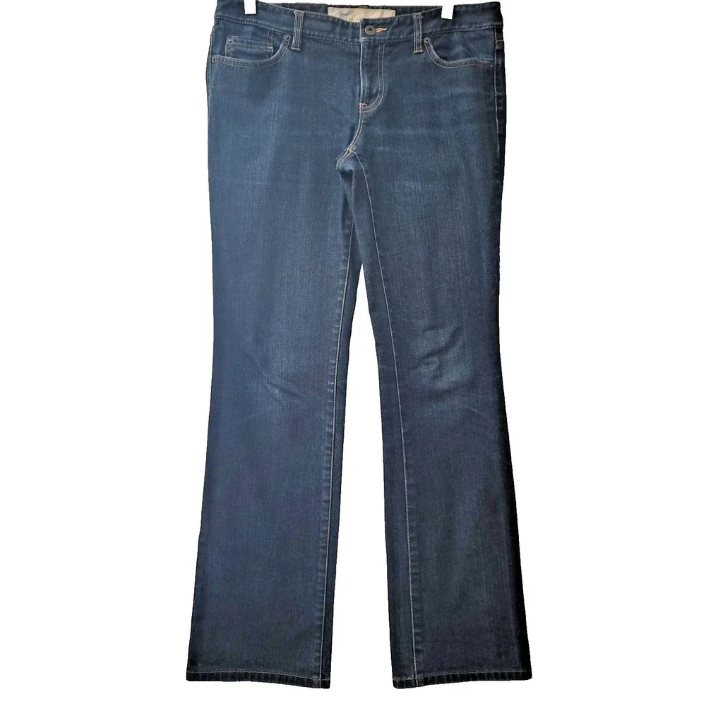 Ann Taylor Loft Jeans Womens 6‎ Blue Slim Boot Mid Rise Stretch Denim Classic